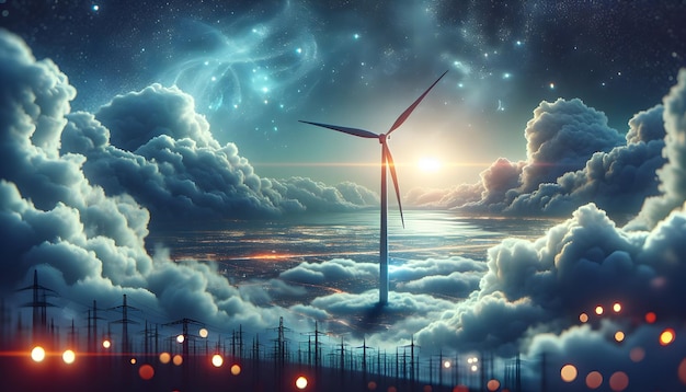 Photo real as Wind Driven Data Let wind energy propel your cloud operations with wind driven data so