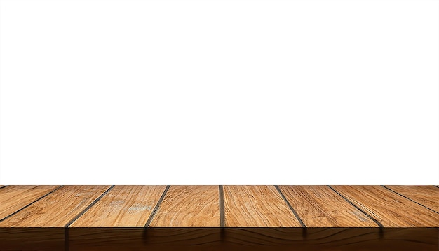 Photo real wood table top texture on white background for create product display or design key