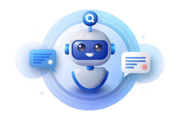 Photo Realistic as AI chatbot and customer engagement concept as An AI chatbot icon paired with a cu