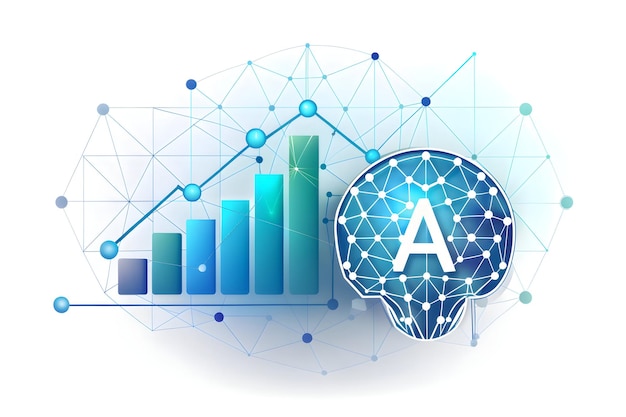 Photo photo realistic as ai predictive analytics and currency exchange concept as an ai predictive analyti