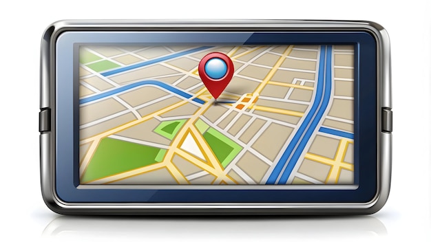 Photo Realistic as GPS icon with copy space on a white background concept as A vector image of a GPS