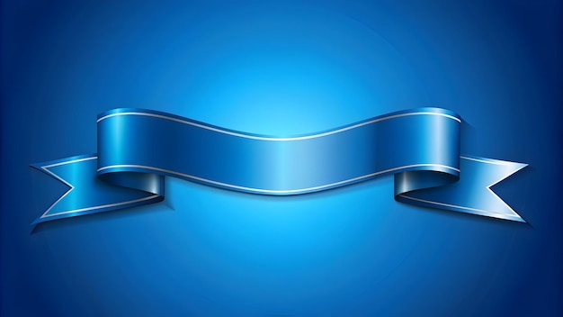 Photo Realistic as Ribbon icon with copy space on a blue background concept as A vector image of a r