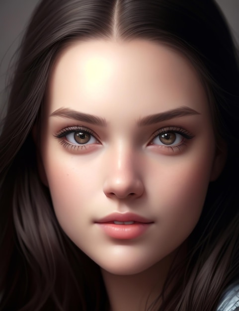 A photo realistic image of a girl with stunning detail