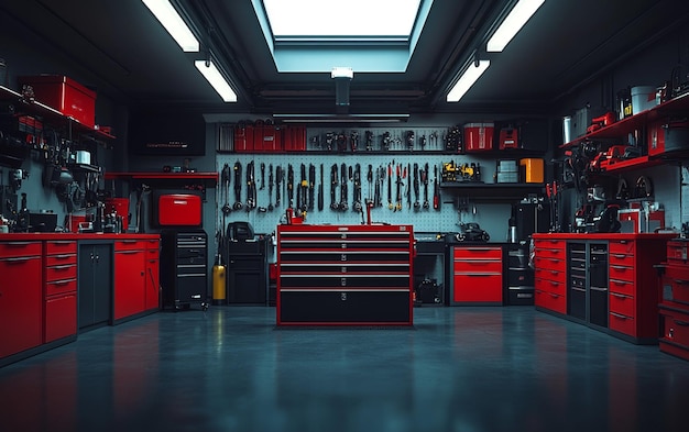 photo realistic mechanics garage