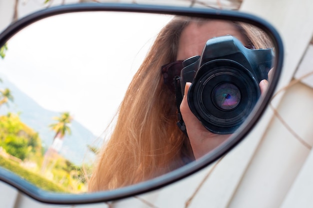 Photo in the rearview mirror