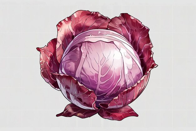 Photo photo red cabbage isolated on transparent background