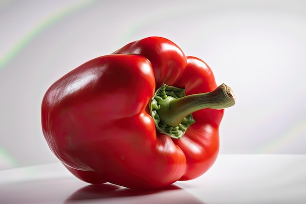 Photo of red peppers with white background and very smooth