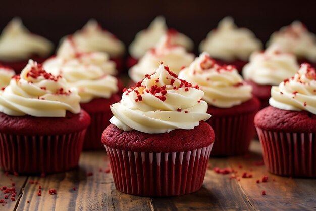 Photo of Red Velvet Cupcakes with Cream Cheese Frostin