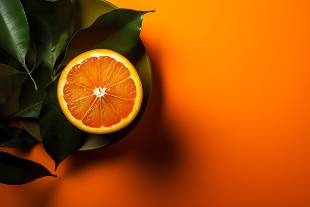 Photo of ripe orange juicy generative ai