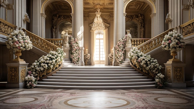 Photo of the room featuring the interior design of the Palace of Versaille France