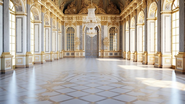 Photo of the room featuring the interior design of the Palace of Versaille France