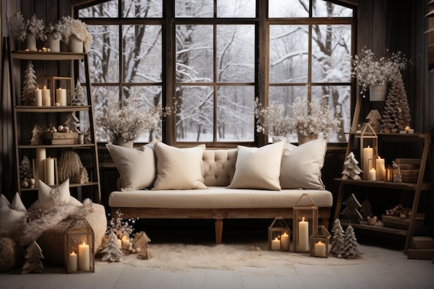 photo room studios with winter decoration inspiration ideas