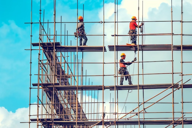 Photo safety body construction working at height