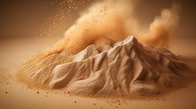 Photo sand dust powder explosion Generative AI