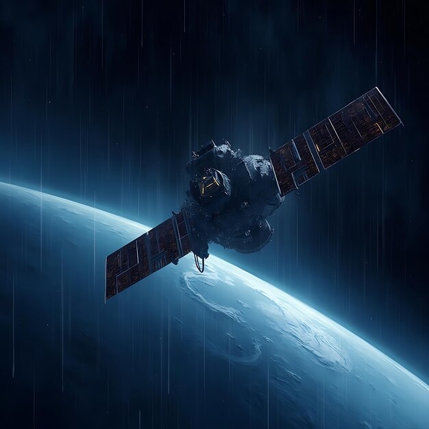 Photo photo satellite in space