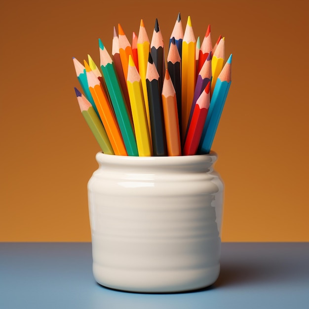 Photo of school stationary items on table