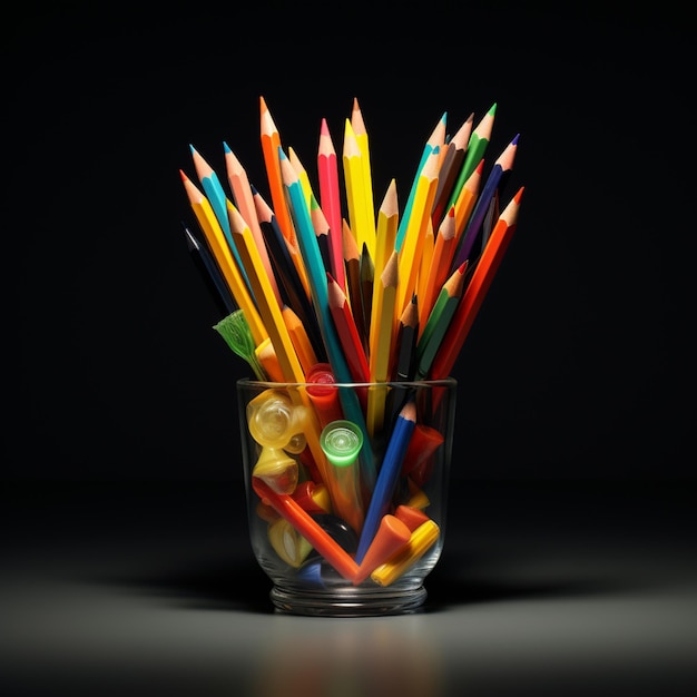 Photo of school stationary items on table