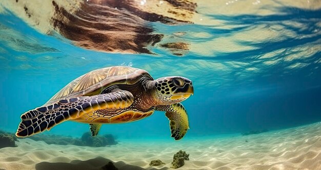 Photo of Sea turtle in the Galapagos island