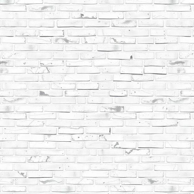 Photo Seamless texture of a white brick wall