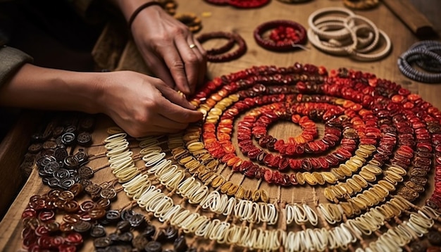 a photo series documenting the process of crafting Martisor