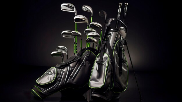 Photo a photo of a set of golf clubs