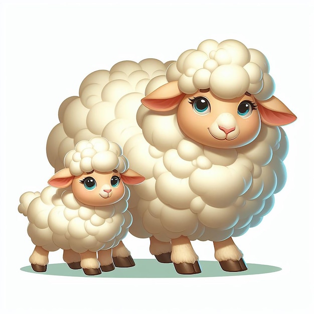 A photo of sheep disney cartoon style AI Generated