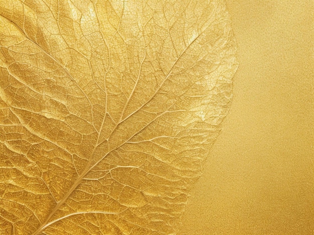 Photo shiny yellow leaf gold foil texture