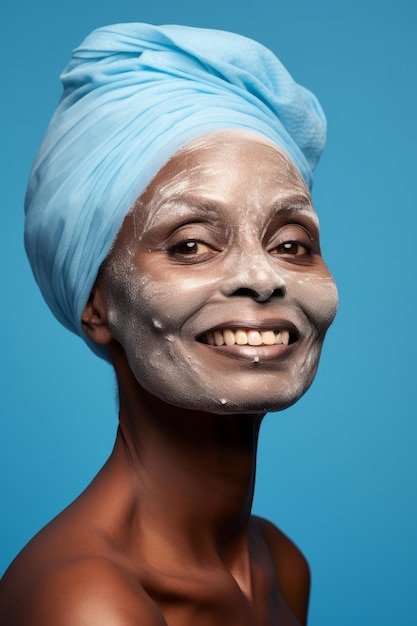 photo shot of asian african white 30 40 50 year old woman with her beauty regime