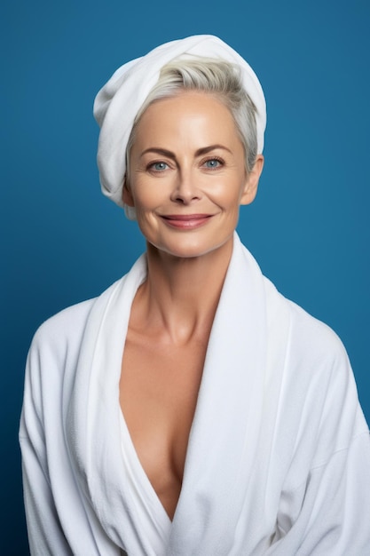 photo shot of asian african white 30 40 50 year old woman with her beauty regime