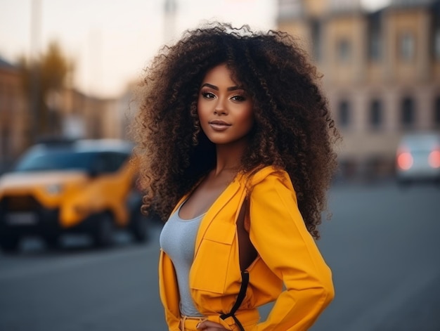 photo shot of a natural woman working as a construction worker