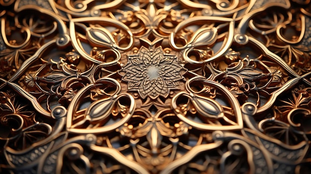 A Photo showcasing the beauty of Islamic metalwork and filigree