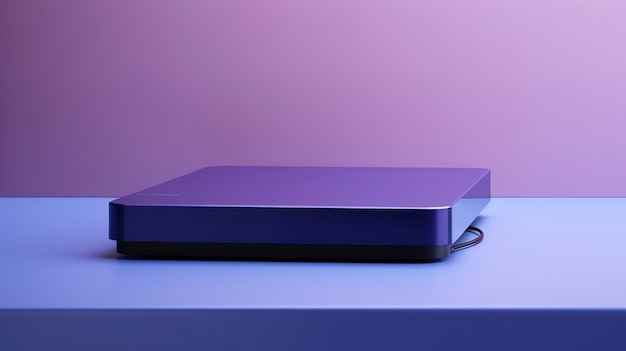 A Photo showcasing the clean lines and design of a high speed external hard drive or storage