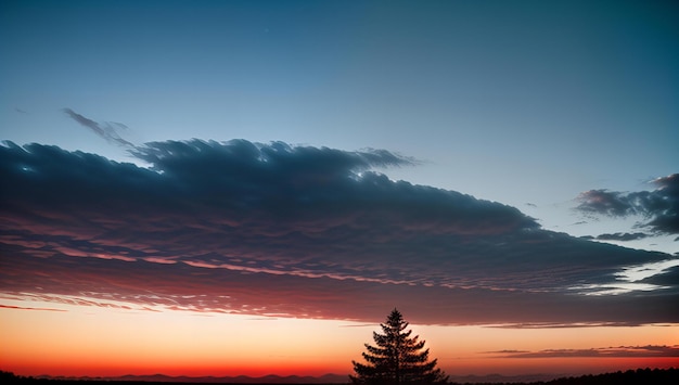 Photo Sky with fluid dusk colors