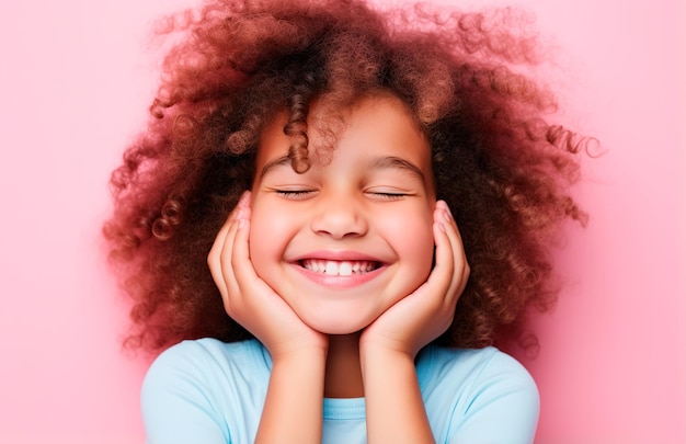 Photo of smiling girl celebrating children's day