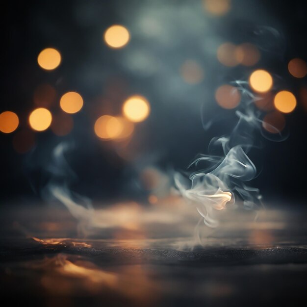 Photo of a smoky dark bokeh background