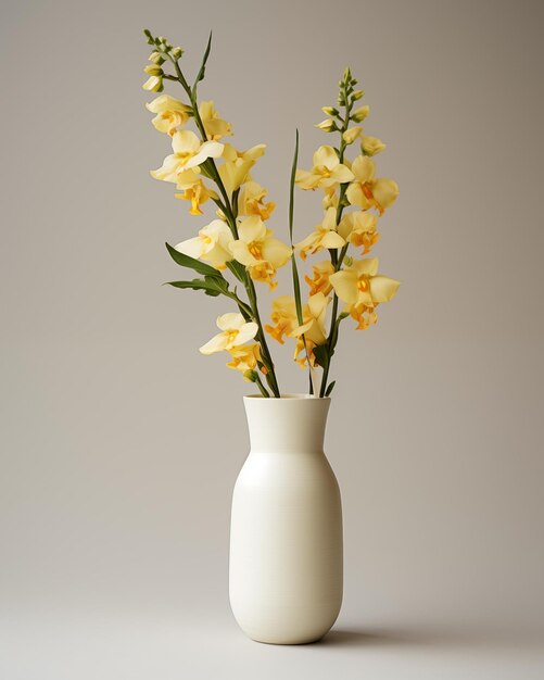 Photo of snapdragon in a minimalist vase