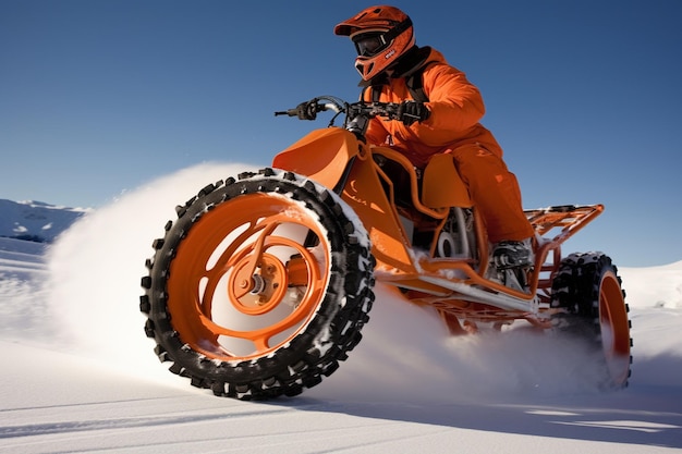 photo snow scoot snow bike extreme winter sports