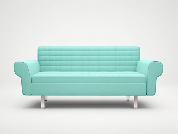 Photo Sofa Of A Turquoise Blue Generative AI