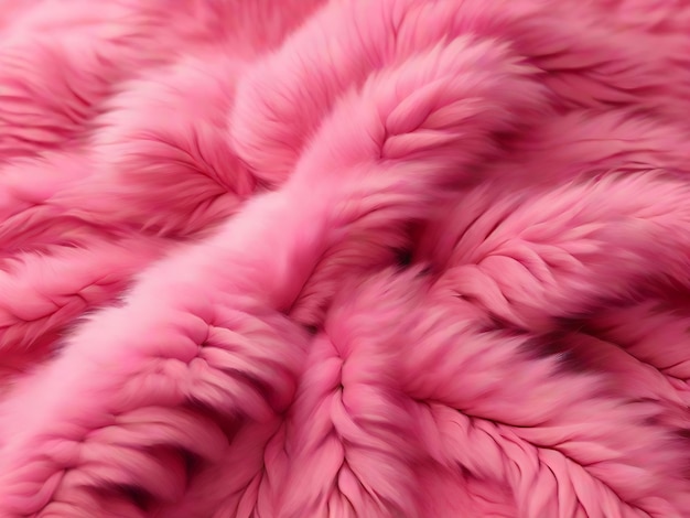 Photo Soft Pink Fur Texture Fluffy Pink Fabric Closeup