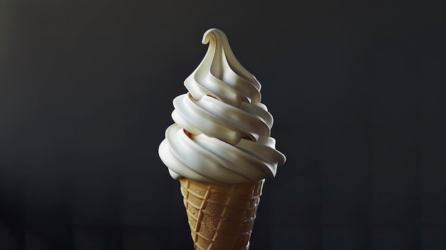 A photo of a softserve ice cream cone