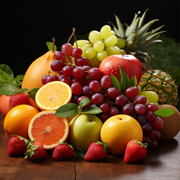 photo of some fresh fruit from orchard and healthy eating style concept