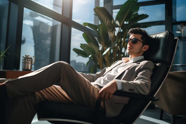 Photo of someone taking a break at work with a short rest