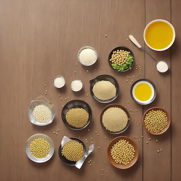 photo soybean oil soybean food and beverage products food nutrition concept