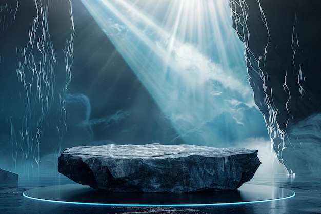 Photo of a stone podium in timetraveling adventure