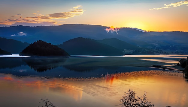 Photo of sunrise over Lake