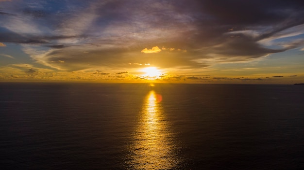 Photo of the sunset at the end of the coast of Aceh Indonesia