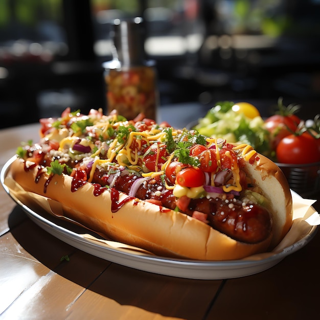 photo of a tasty american hotdog streetfood daylight foodblog