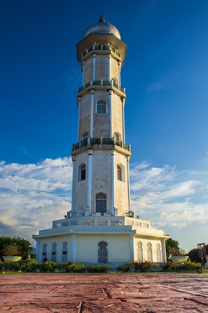 Photo of the tower of the Great Mosque Tower in the city of Banda Aceh