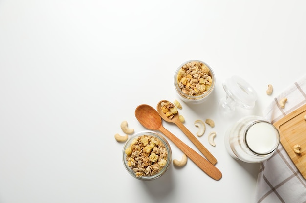 Photo of uncooked food for breakfast muesli