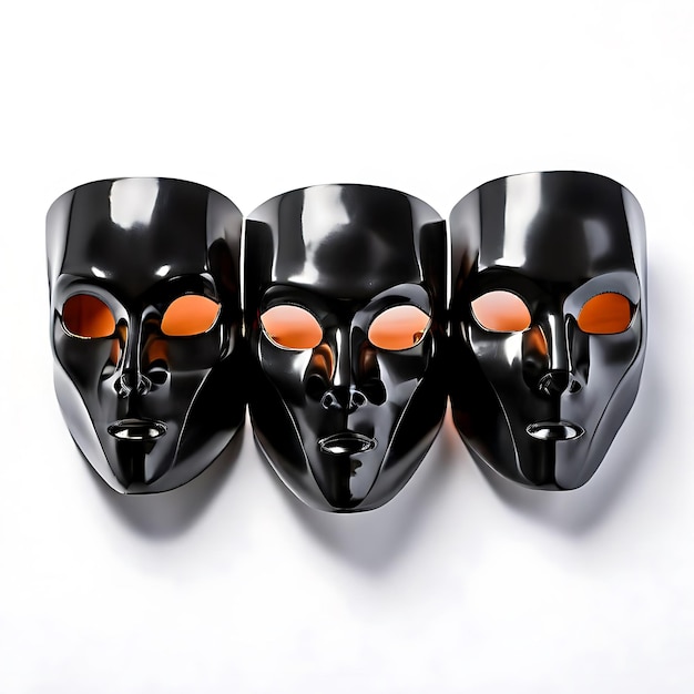 Photo photo of venturi masks isolated on white glossy background